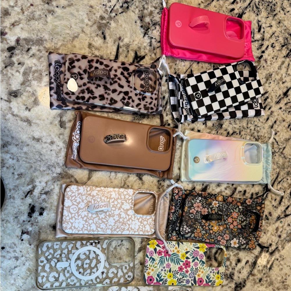 Loopy Case Pink and Black Phone Cases Stylish Accessories